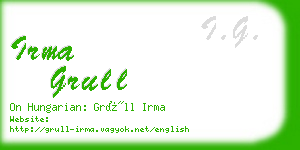 irma grull business card
